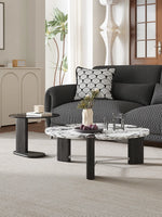 センターテーブル アッシュ材・大理石・ステンレス・強化ガラス使用 おしゃれでモダンなリビング家具 hsms-4936