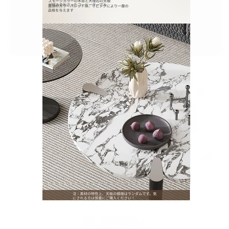 センターテーブル アッシュ材・大理石・ステンレス・強化ガラス使用 おしゃれでモダンなリビング家具 hsms-4936