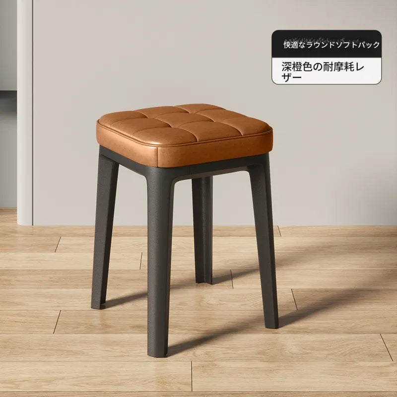 スツール グレー ベージュ シャンパン オレンジ ブラウン ブルー ダークブルー グリーン ラテックス エアレザー hsq-3489