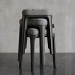 スツール グレー ベージュ シャンパン オレンジ ブラウン ブルー ダークブルー グリーン ラテックス エアレザー hsq-3489