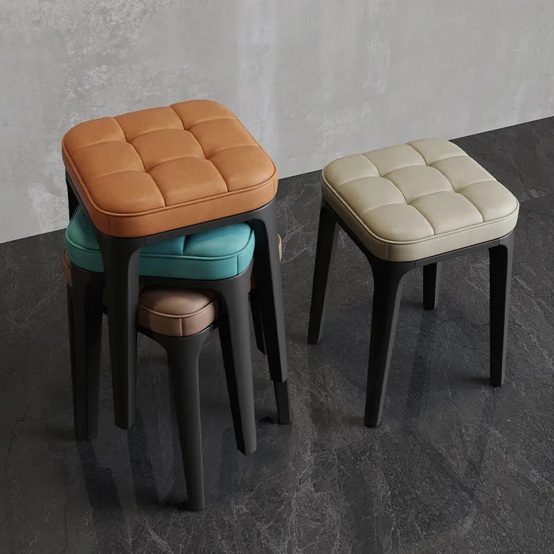 スツール グレー ベージュ シャンパン オレンジ ブラウン ブルー ダークブルー グリーン ラテックス エアレザー hsq-3489