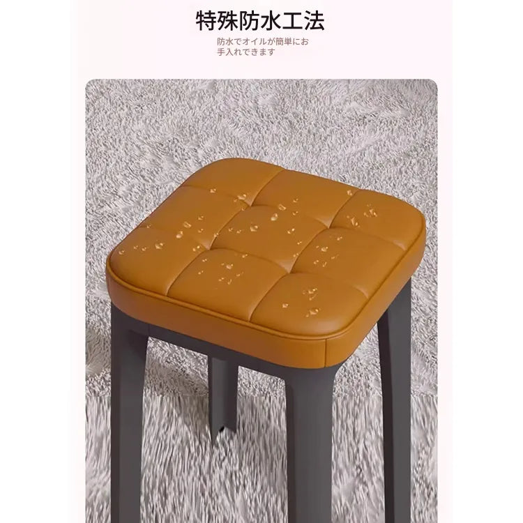 スツール グレー ベージュ シャンパン オレンジ ブラウン ブルー ダークブルー グリーン ラテックス エアレザー hsq-3489