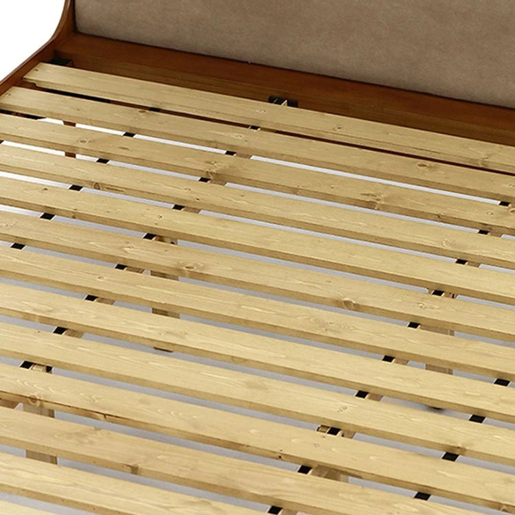 無垢材エアレザー使用モダンベッド|レッドサンダルウッド仕上げ|スタイリッシュで快適な寝室づくりに最適 hsxz-2156