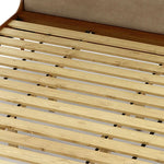 無垢材エアレザー使用モダンベッド|レッドサンダルウッド仕上げ|スタイリッシュで快適な寝室づくりに最適 hsxz-2156