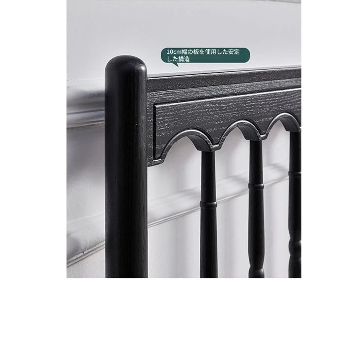 レッドオーク・パイン製のおしゃれなベッド - 洗練されたデザインで快適な睡眠を実現! hsxz-2157