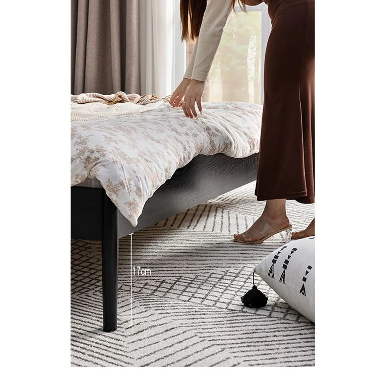 レッドオーク・パイン製のおしゃれなベッド - 洗練されたデザインで快適な睡眠を実現! hsxz-2157