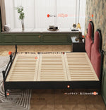 高級アッシュ材&チェリー材使用!スタイリッシュなデザインのダブルベッド - 安らぎの空間を演出【送料無料】 hsxz-2160