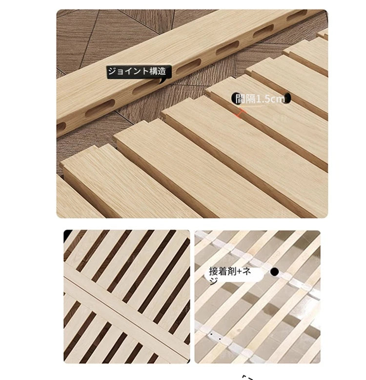 高級アッシュ材&チェリー材使用!スタイリッシュなデザインのダブルベッド - 安らぎの空間を演出【送料無料】 hsxz-2160