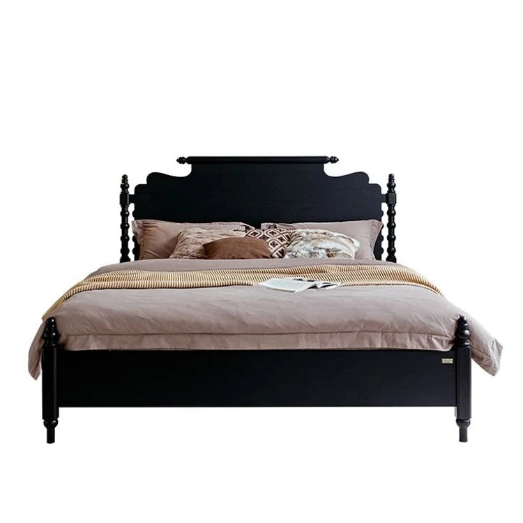 レッドオーク無垢材の高級ベッド|スタイリッシュなデザインで快適な睡眠空間を実現! hsxz-2163