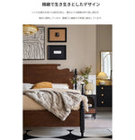 レッドオーク無垢材の高級ベッド|スタイリッシュなデザインで快適な睡眠空間を実現! hsxz-2163