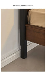 レッドオーク無垢材の高級ベッド|スタイリッシュなデザインで快適な睡眠空間を実現! hsxz-2163