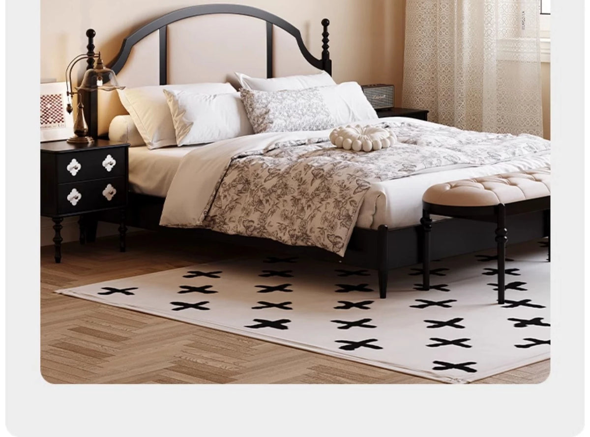 モダンデザイン合成皮革ベッド | オーク・パイン・多層板使用 | スタイリッシュな寝室に最適 hsxz-2164