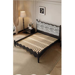 シックなデザインの綿麻ベッド|アッシュ材フレーム・多層板使用|上質な寝心地を実現! hsxz-2167