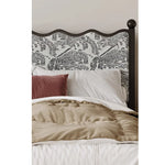 シックなデザインの綿麻ベッド|アッシュ材フレーム・多層板使用|上質な寝心地を実現! hsxz-2167