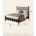 シックなデザインの綿麻ベッド|アッシュ材フレーム・多層板使用|上質な寝心地を実現! hsxz-2167