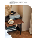 レッドオーク製ナイトテーブル|スタイリッシュなデザインと機能性|おしゃれなインテリアに最適 hsxz-2169