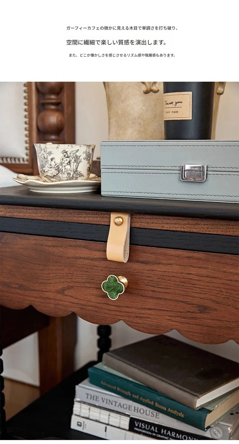 レッドオーク製ナイトテーブル|スタイリッシュなデザインと機能性|おしゃれなインテリアに最適 hsxz-2169