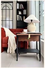 レッドオーク製ナイトテーブル|スタイリッシュなデザインと機能性|おしゃれなインテリアに最適 hsxz-2169