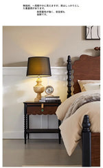 レッドオーク製ナイトテーブル|スタイリッシュなデザインと機能性|おしゃれなインテリアに最適 hsxz-2169