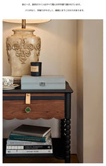 レッドオーク製ナイトテーブル|スタイリッシュなデザインと機能性|おしゃれなインテリアに最適 hsxz-2169