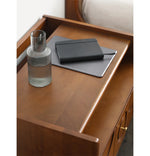 無垢材製 ナイトテーブル おしゃれなデザイン 収納付き ベッドサイドテーブル 多層板・密度繊維板使用 hsxz-2170