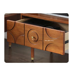 無垢材製 ナイトテーブル おしゃれなデザイン 収納付き ベッドサイドテーブル 多層板・密度繊維板使用 hsxz-2170