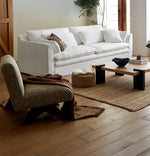 リネンダウンソファー|上質な絹綿とパイン素材で作られたモダンなリビング空間を演出! hsxz-2172