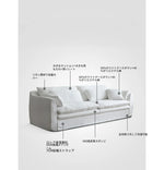 リネンダウンソファー|上質な絹綿とパイン素材で作られたモダンなリビング空間を演出! hsxz-2172