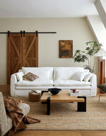 リネンダウンソファー|上質な絹綿とパイン素材で作られたモダンなリビング空間を演出! hsxz-2172