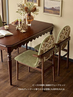 無垢材テーブル|エレガントな曲線デザインでインテリアに優雅な雰囲気を演出【小スペースに最適】 hsxz-2174