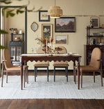 無垢材テーブル|エレガントな曲線デザインでインテリアに優雅な雰囲気を演出【小スペースに最適】 hsxz-2174