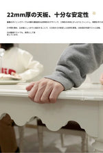 無垢材テーブル|エレガントな曲線デザインでインテリアに優雅な雰囲気を演出【小スペースに最適】 hsxz-2174