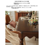 無垢材テーブル|エレガントな曲線デザインでインテリアに優雅な雰囲気を演出【小スペースに最適】 hsxz-2174