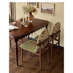 無垢材テーブル|エレガントな曲線デザインでインテリアに優雅な雰囲気を演出【小スペースに最適】 hsxz-2174