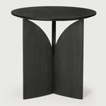 シンプルでスタイリッシュなオーク製センターテーブル - ブラック仕上げのモダンデザイン hsxz-2176