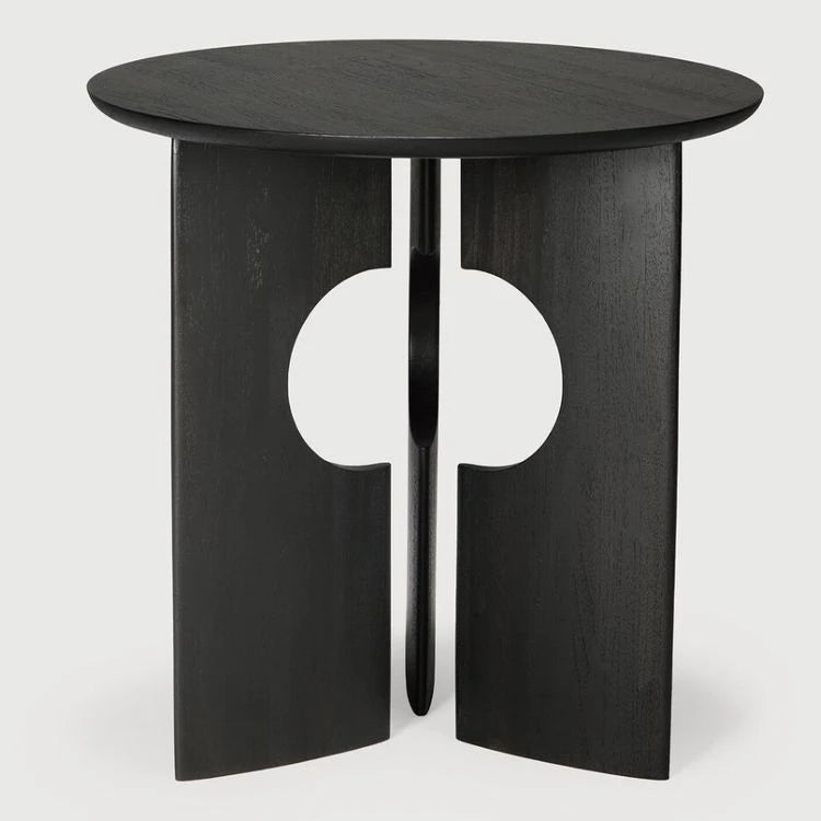 シンプルでスタイリッシュなオーク製センターテーブル - ブラック仕上げのモダンデザイン hsxz-2176