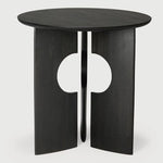 シンプルでスタイリッシュなオーク製センターテーブル - ブラック仕上げのモダンデザイン hsxz-2176