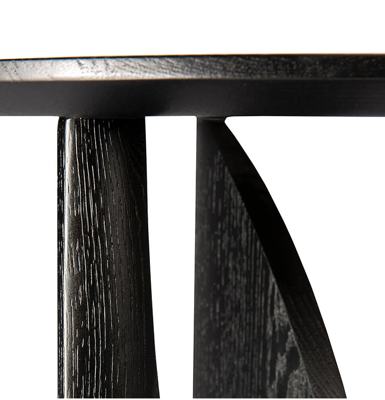 シンプルでスタイリッシュなオーク製センターテーブル - ブラック仕上げのモダンデザイン hsxz-2176