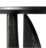 シンプルでスタイリッシュなオーク製センターテーブル - ブラック仕上げのモダンデザイン hsxz-2176