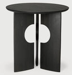 シンプルでスタイリッシュなオーク製センターテーブル - ブラック仕上げのモダンデザイン hsxz-2176