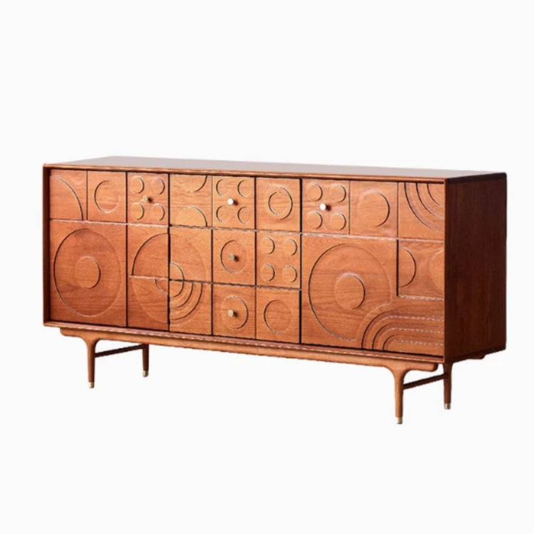 無垢材と銅を使用した美しいデザインのキャビネット - モダンインテリアに最適! hsxz-2179