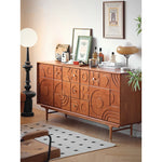 無垢材と銅を使用した美しいデザインのキャビネット - モダンインテリアに最適! hsxz-2179