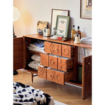 無垢材と銅を使用した美しいデザインのキャビネット - モダンインテリアに最適! hsxz-2179