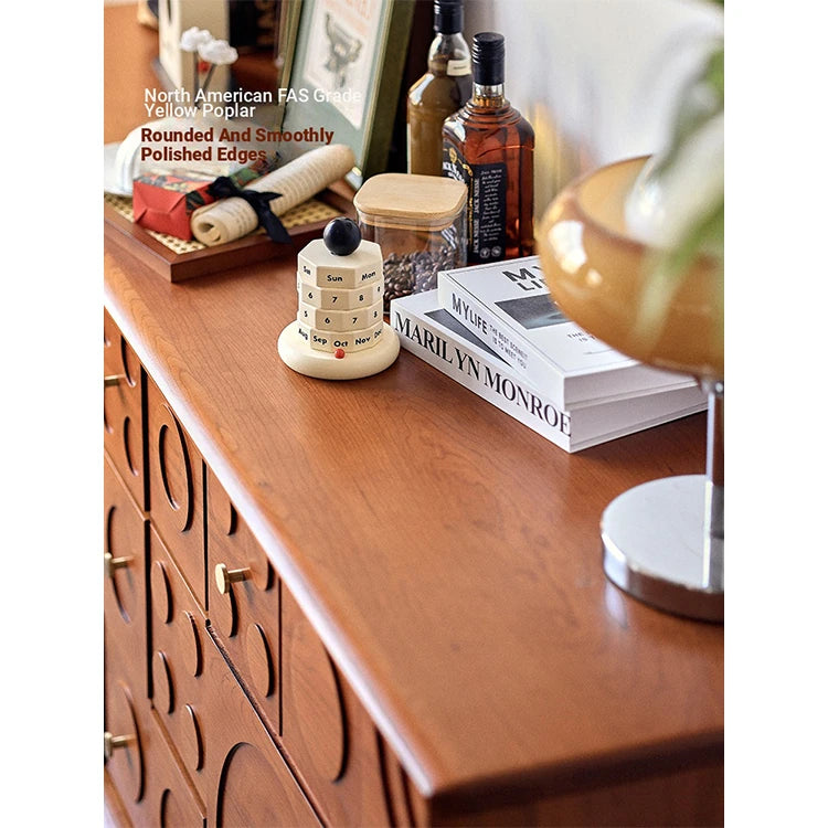 無垢材と銅を使用した美しいデザインのキャビネット - モダンインテリアに最適! hsxz-2179