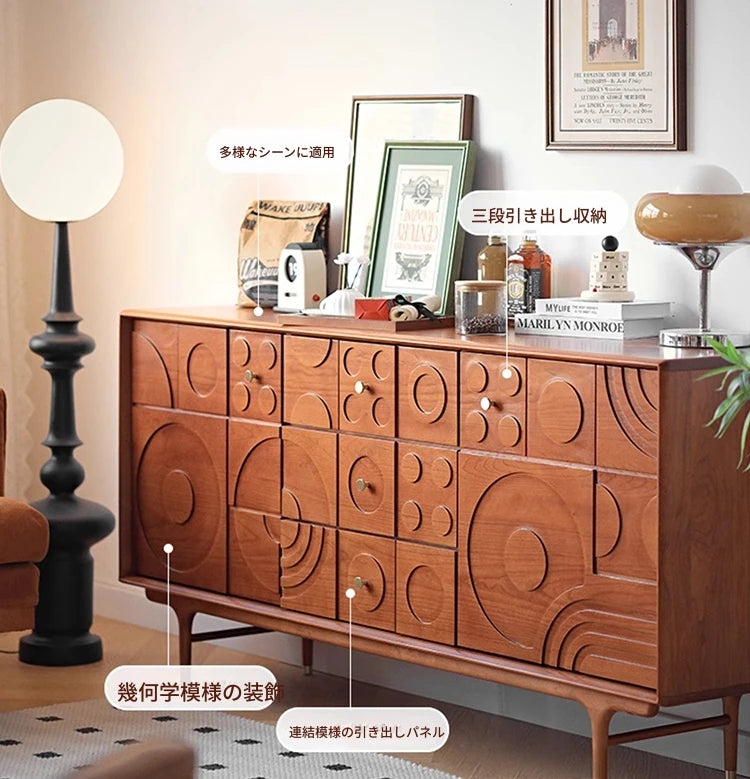 無垢材と銅を使用した美しいデザインのキャビネット - モダンインテリアに最適! hsxz-2179