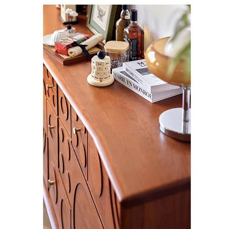 無垢材と銅を使用した美しいデザインのキャビネット - モダンインテリアに最適! hsxz-2179