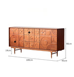 無垢材と銅を使用した美しいデザインのキャビネット - モダンインテリアに最適! hsxz-2179