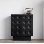 モダンデザインの多層板キャビネット - ガラス扉付き収納家具、リビングやダイニングに最適! hsxz-2180