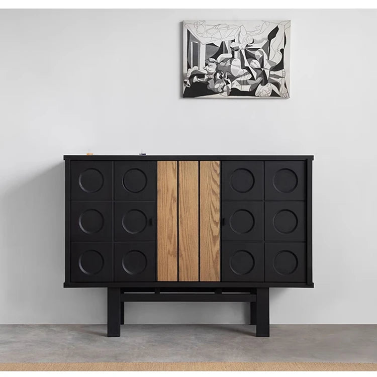 モダンデザインの多層板キャビネット - ガラス扉付き収納家具、リビングやダイニングに最適! hsxz-2180