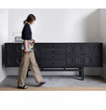 モダンデザインの多層板キャビネット - ガラス扉付き収納家具、リビングやダイニングに最適! hsxz-2180